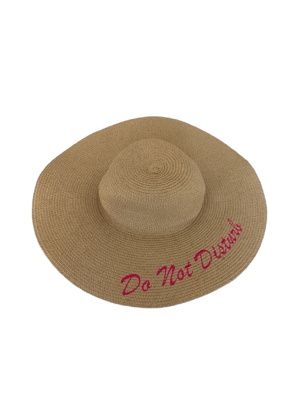 Embroidered straw hat